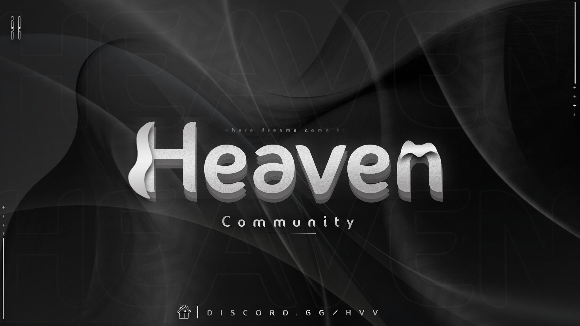 Discovery splash banner for Heaven. Discord server