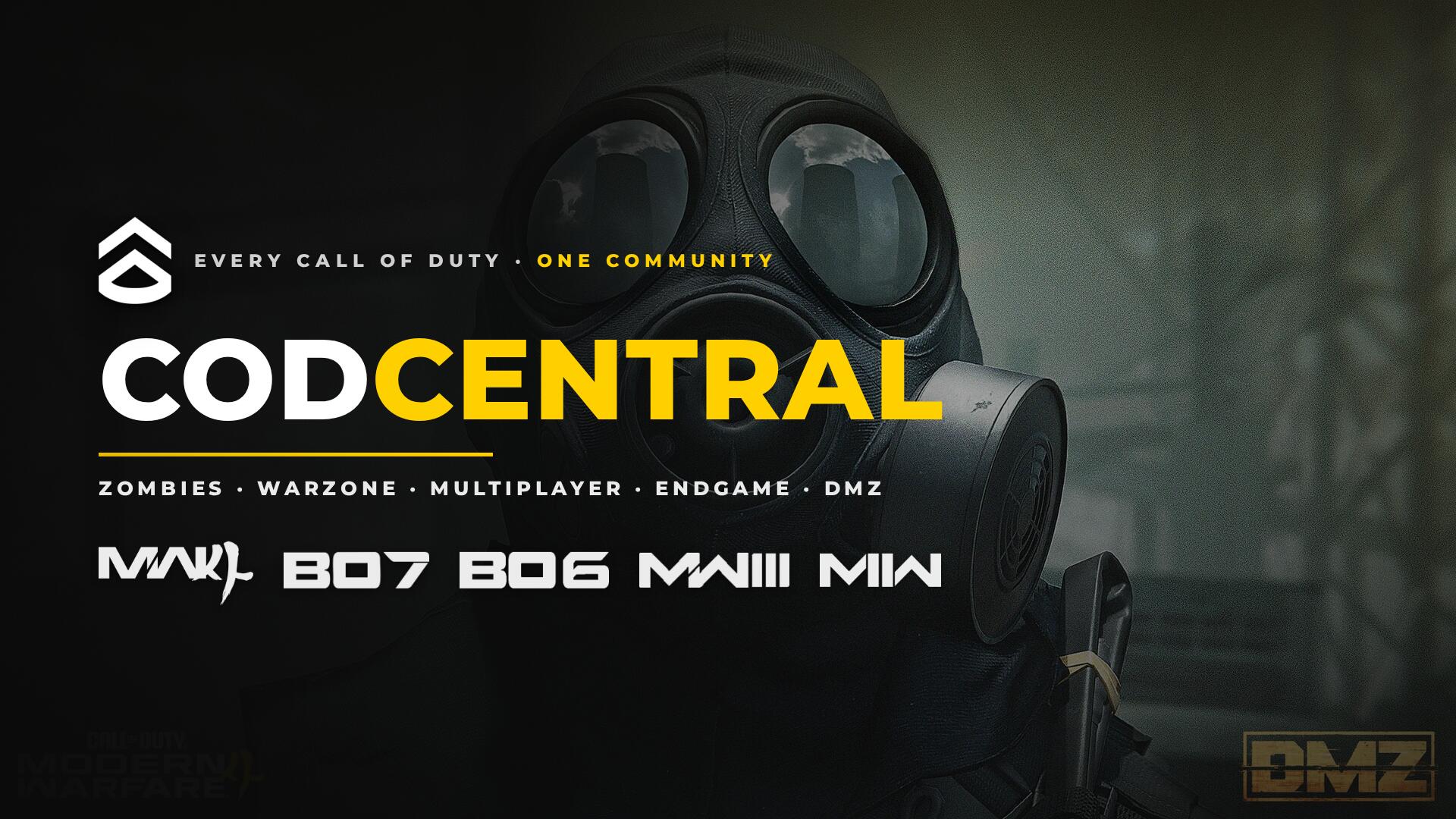 Discovery splash banner for COD Central - Black Ops 7 (BO7) & MW4 Discord Discord server