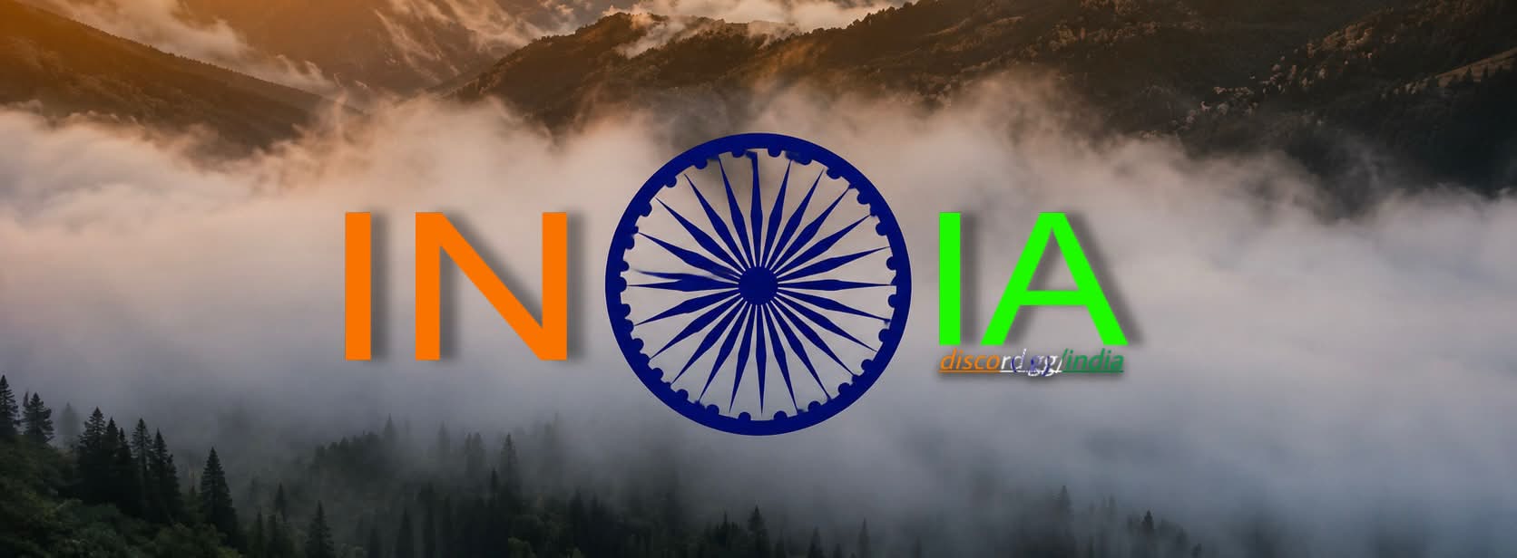 Discovery splash banner for Discord India 🇮🇳 | Social • SFW • Active • Fun • Vcs • Chat • Nitro • Emotes • Chilling Community Discord server