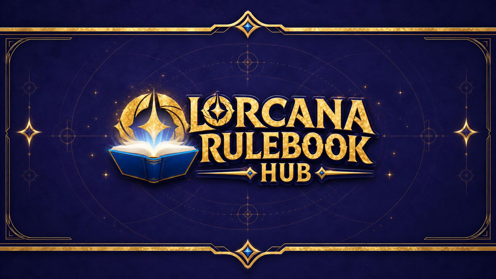 Discovery splash banner for Lorcana Rulebook Hub Discord server