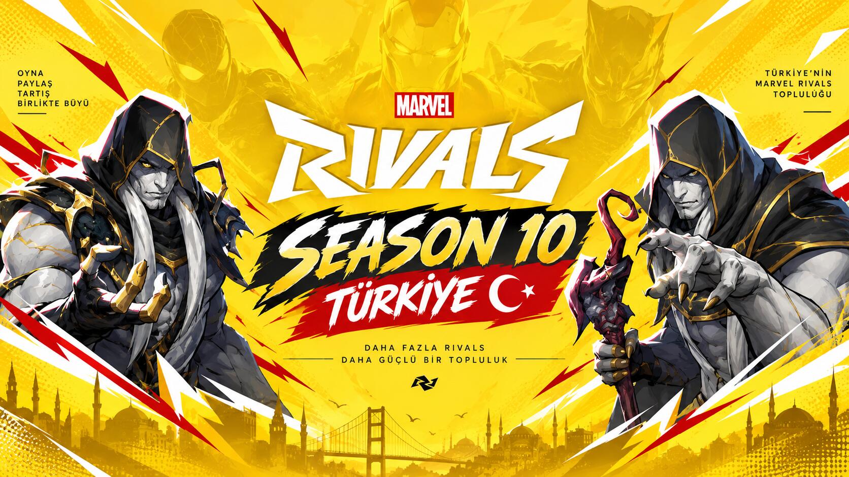 Discovery splash banner for Marvel Rivals Türkiye Discord server