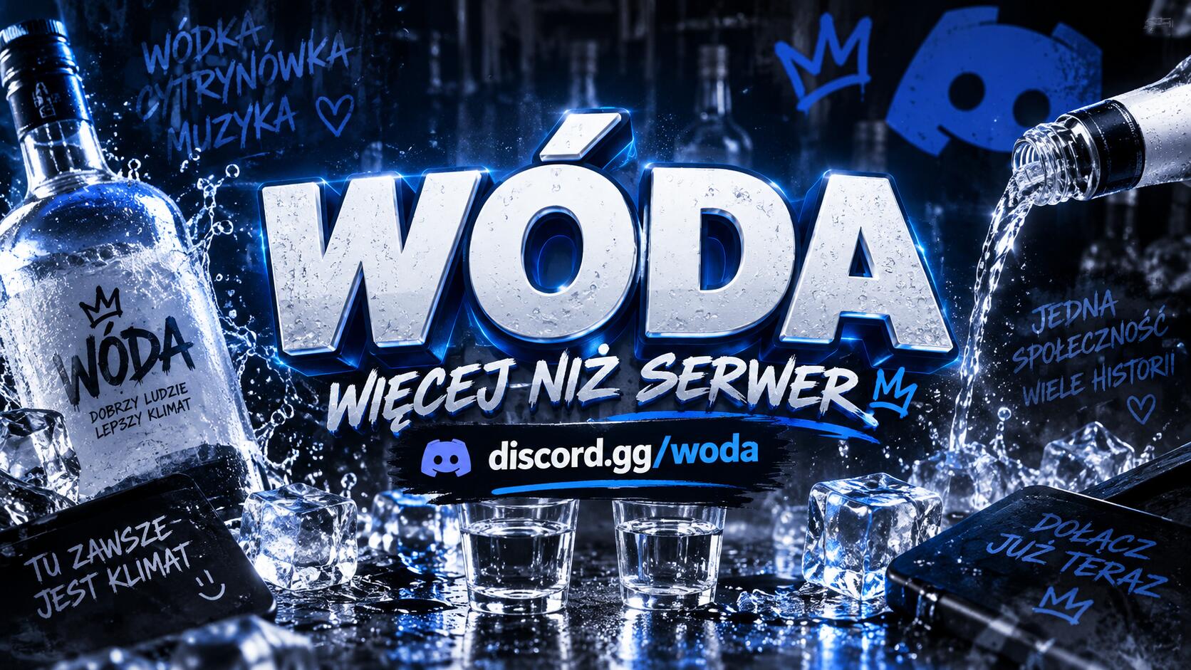 Discovery splash banner for WÓDA | Społeczność Polska PL Poland Polish Community Anime Memy LoL Gry Rozmowy RP Discord server