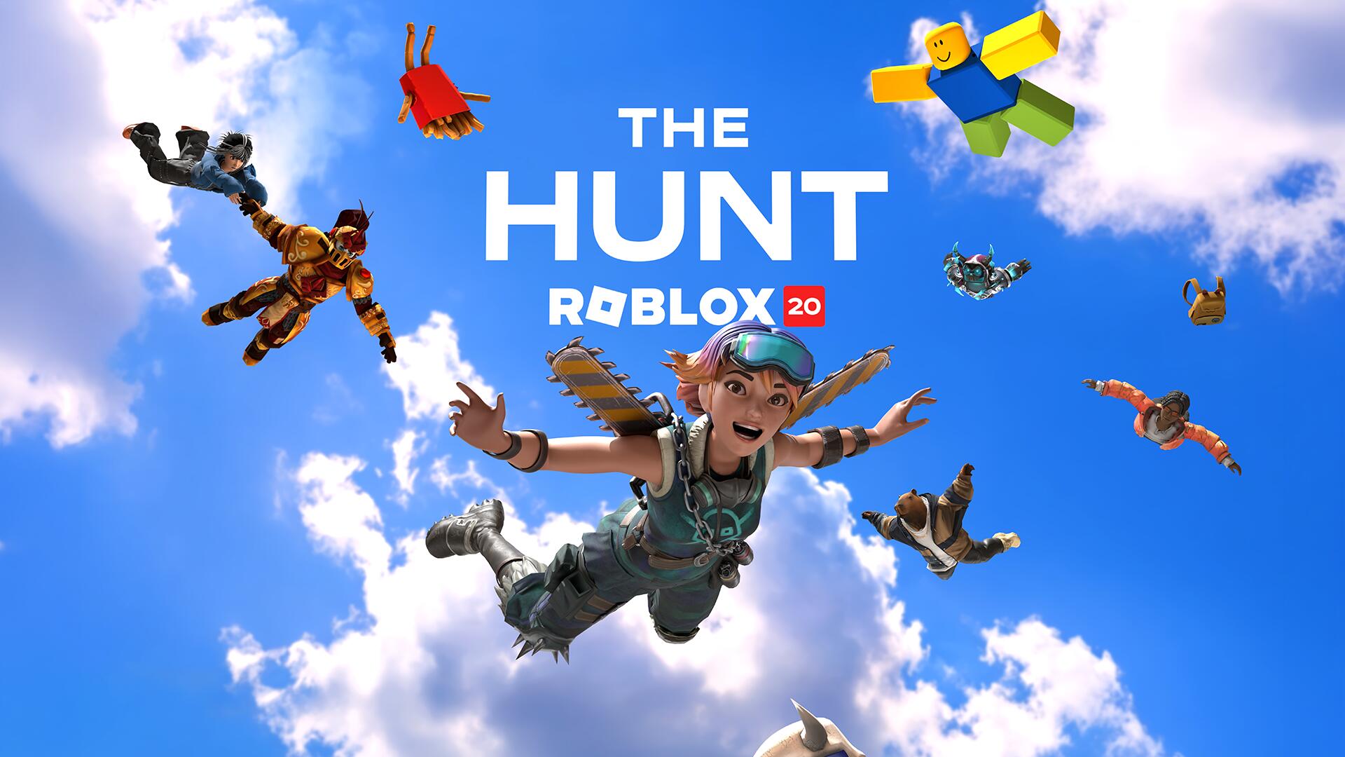 Discovery splash banner for The Hunt: Roblox 20 | Quests & Rewards Discord server