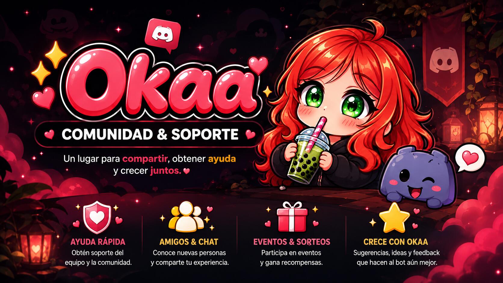 Discovery splash banner for Okaa Discord server