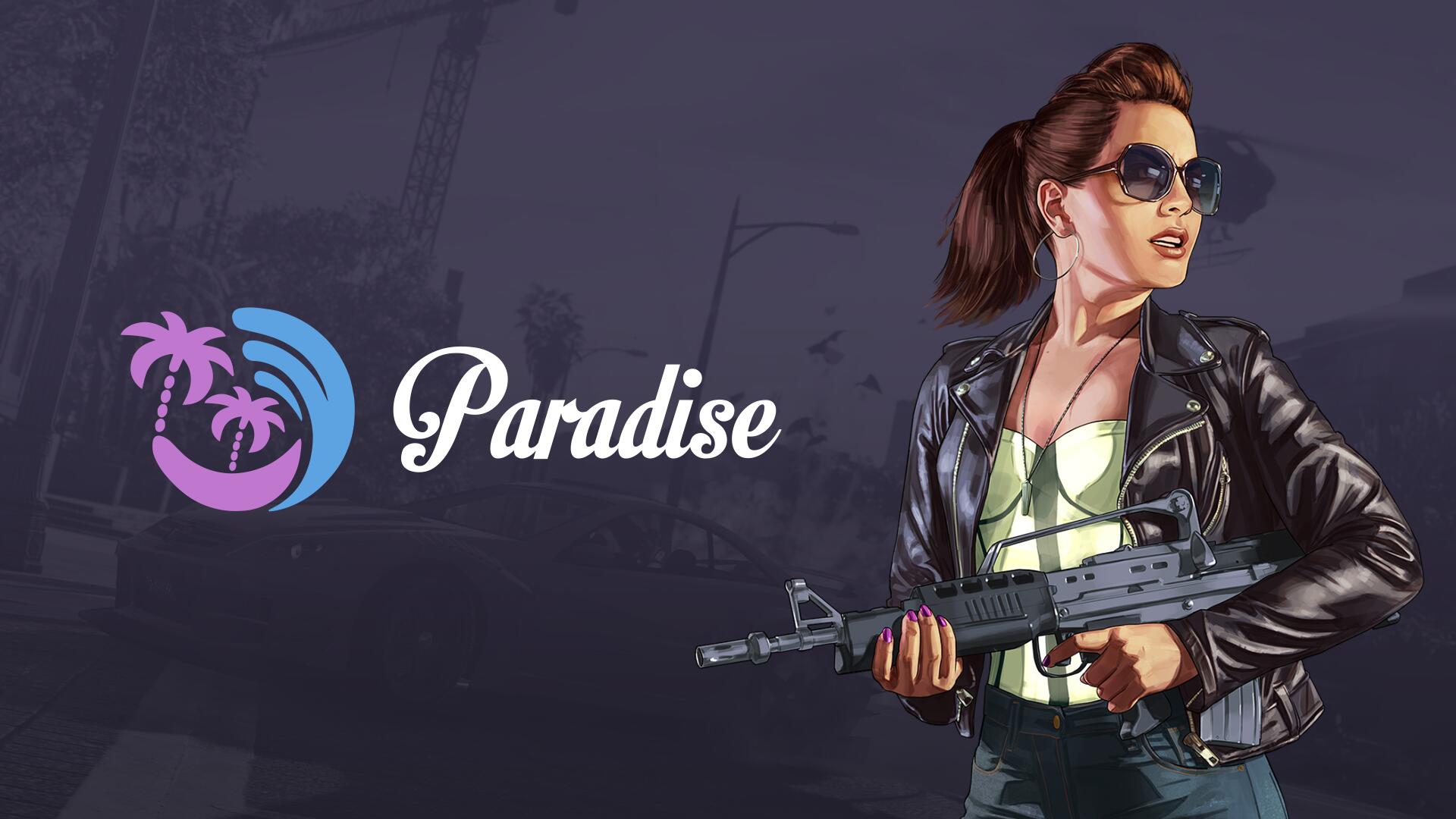 Discovery splash banner for Paradise RPG Discord server