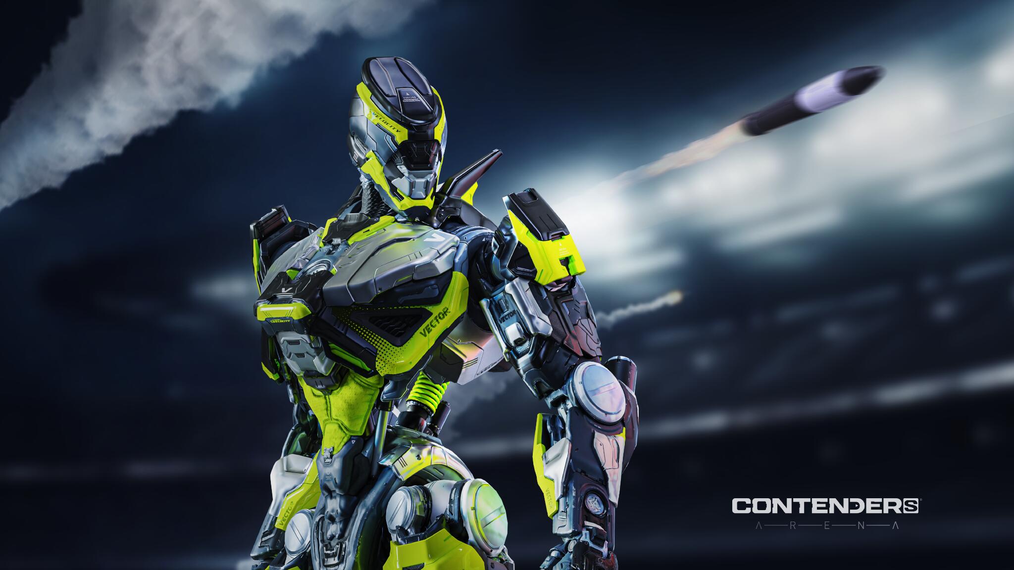 Discovery splash banner for Contenders: Arena Discord server