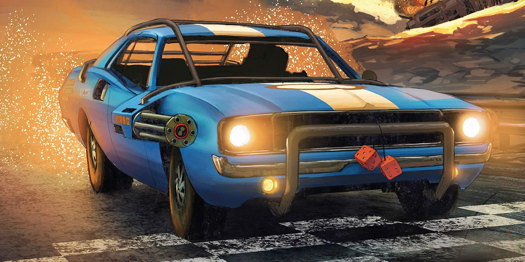 Discovery splash banner for r/Gaslands - Post Apocalyptic Vehicular Mayhem Discord server