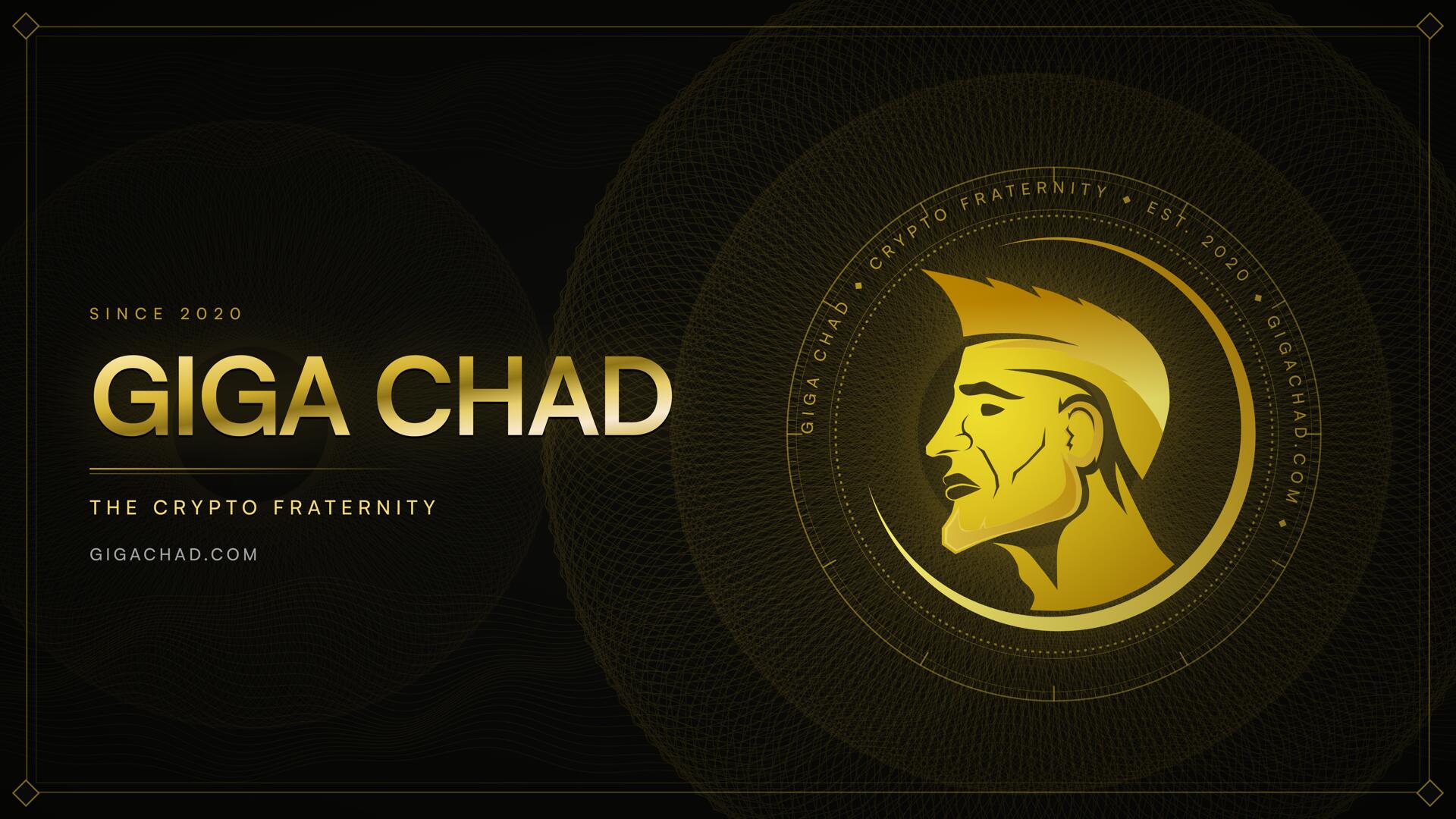 Discovery splash banner for Giga Chad's Crypto Fraternity Discord server