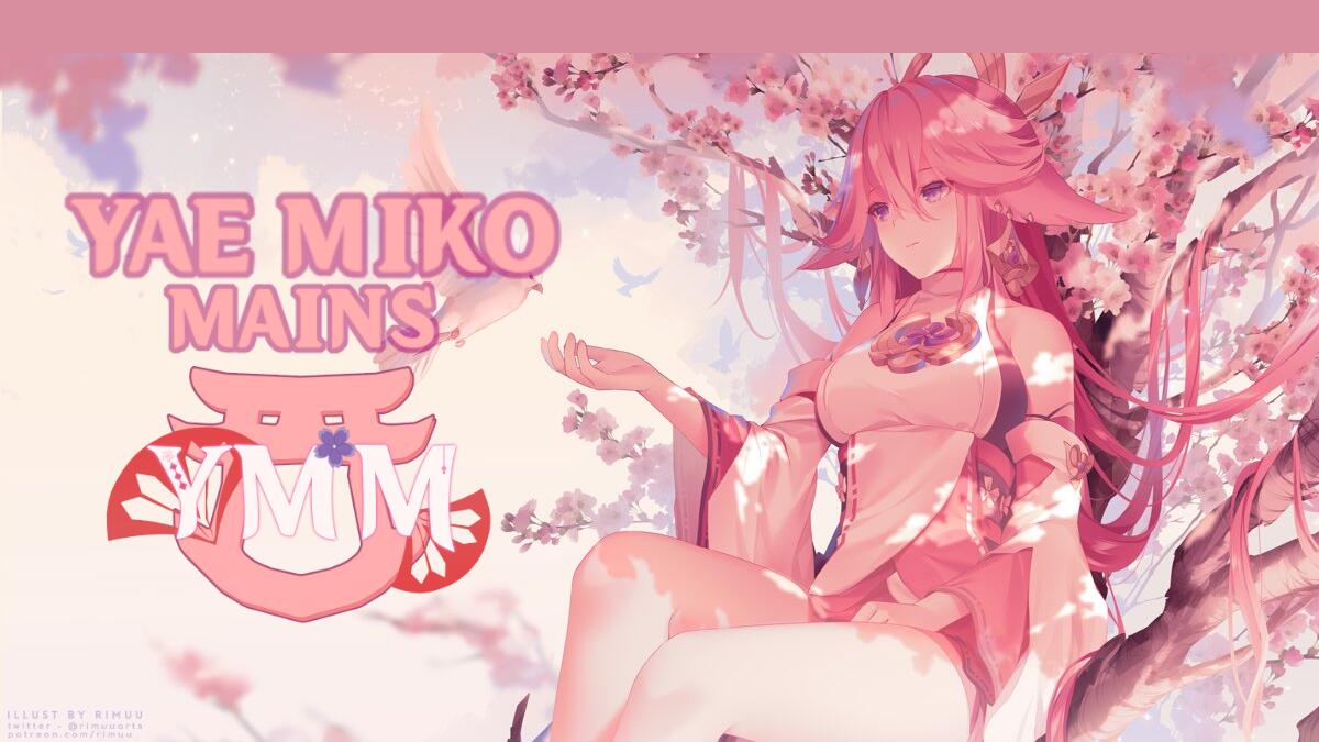 Discovery splash banner for Yae Miko Mains | Genshin Impact Discord server